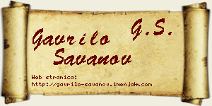 Gavrilo Savanov vizit kartica